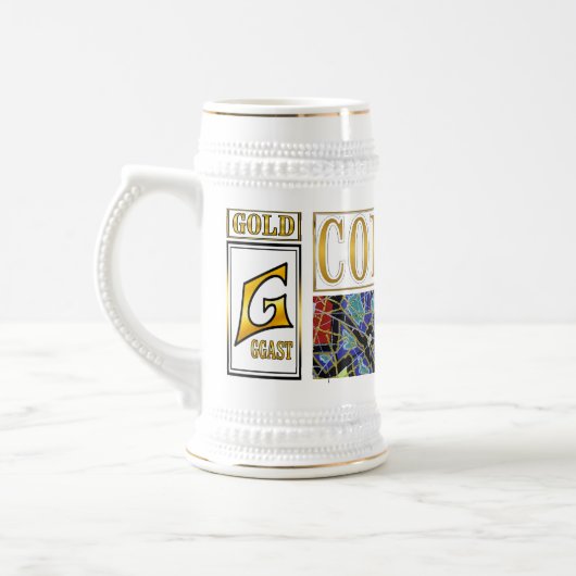 Bierpul 22 oz – GOLD Abstracte Kunst van GGAST (Links)