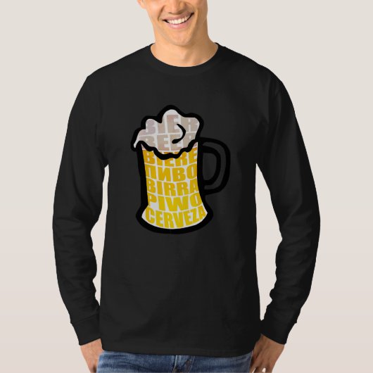 Bierpul Drinken Schuim Cerveza Internationale Bier T-shirt (Voorkant)
