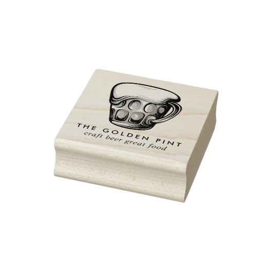 Bierpul Logo Brouwerij Bar Zakelijk Rubberstempel (Stempel)