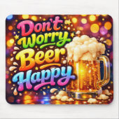 Bierpul Met Leuke Neon Spreuk Muismat (Voorkant)