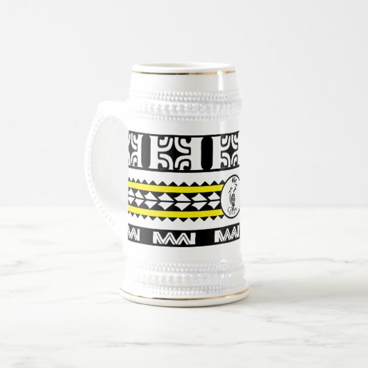 Bierpul Tribal Ethnic/ Gele Streep (Voorkant links)