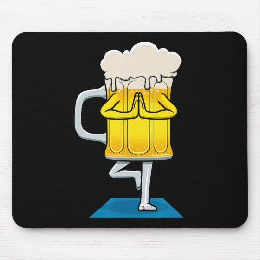 Bierpul Yoga Doend Muismat (Voorkant)