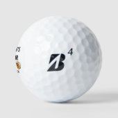 Bierpullen voor vrijgezellenfeest met naam en datu golfballen (Logo)