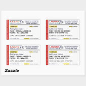 Bierrecept (jouw namen toevoegen) rechthoekige sticker (Vel)