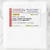 Bierrecept (jouw namen toevoegen) rechthoekige sticker (Tas)