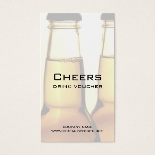 Bierrestaurant of brouwerij Drink Voucher Kaarten Visitekaartje (Voorkant)