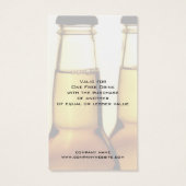 Bierrestaurant of brouwerij Drink Voucher Kaarten Visitekaartje (Achterkant)