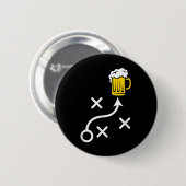 Bierroute hardloop grappig voetbal playbook ronde button 5,7 cm (Voorkant /achterkant)