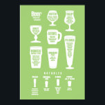 Bierschaafblad Poster Groen omgekeerd<br><div class="desc">dit poster is bedoeld als een kauwplaat voor de binnenkant van uw kast ,  maar ook koel genoeg voor de muur .</div>