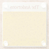 Bierschuim en Bubbels Custom Name Glazen Onderzetter (Achterkant)