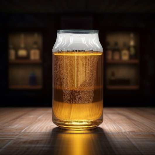 Bierschuim Ideaal Pour - zo vind ik het leuk Blikvorm Glas