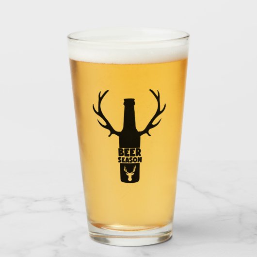 Bierseizoen Funny Beer Humor Glas (Voorkant gevuld)