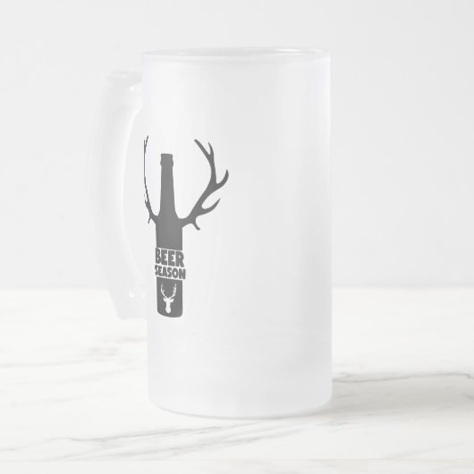 Bierseizoen Funny Beer Humor Matglas Bierpul (Voorkant links)