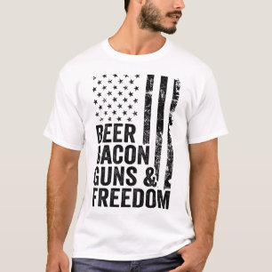 Bierspek Pistolen & Vrijheid _ USA Flag BBQ Dr T-shirt