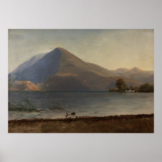 Bierstadt - Aan de Hudson Poster (Voorkant)