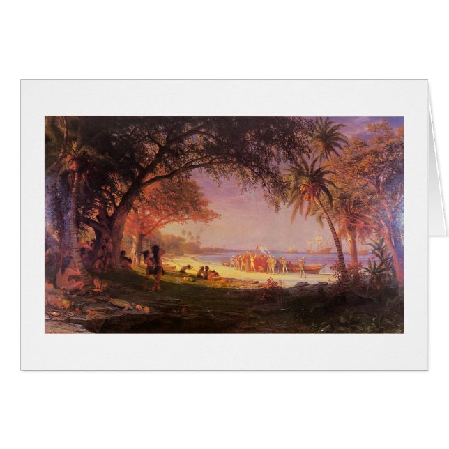 Bierstadt Albert, De landing van Columbus (Voorkant Horizontaal)
