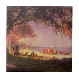 Bierstadt Albert, De landing van Columbus Tegeltje