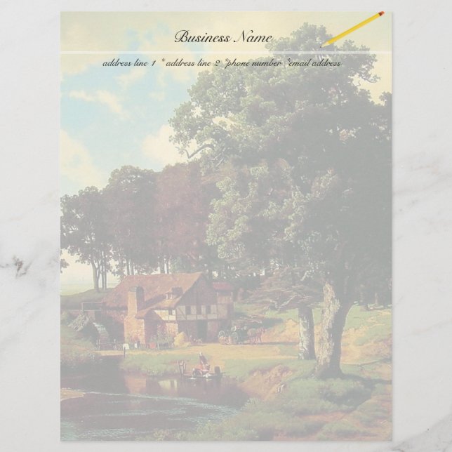 Bierstadt Albert, een bijtende Mill (Voorkant)