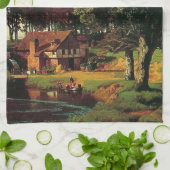 Bierstadt Albert, een bijtende Mill Theedoek (Gevouwen)