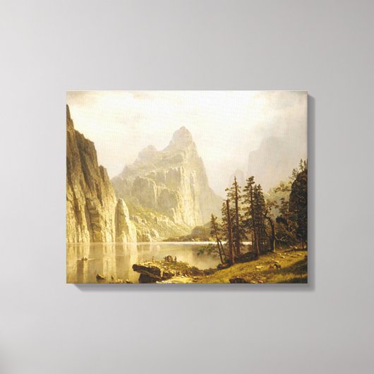 Bierstadt Albert Merced, de Yosemite-vallei Canvas Afdruk (Voorkant)