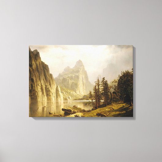 Bierstadt Albert Merced, de Yosemite-vallei Canvas Afdruk (Voorkant)