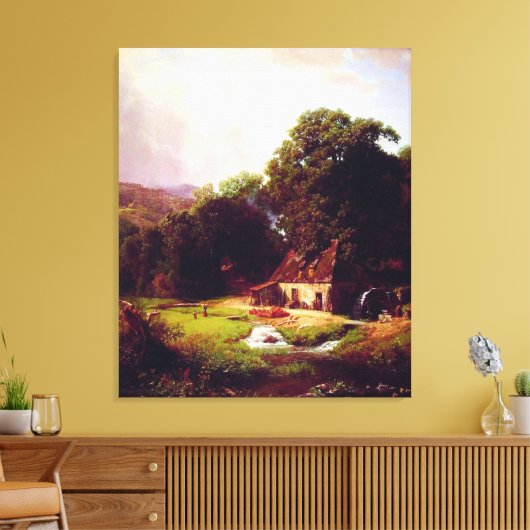 Bierstadt Albert The Old Mill Canvas Afdruk (Insitu (Woonkamer))