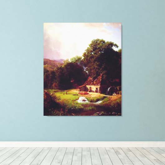 Bierstadt Albert The Old Mill Canvas Afdruk (Insitu (Houten vloer))