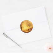 Bierstadt Albert Zonsondergang op de berg Ronde Sticker (Envelop)