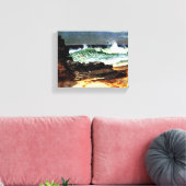 Bierstadt - Beach te Nassau Canvas Afdruk (Insitu (Woonkamer))