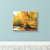 Bierstadt - Beek in het bos, landschap Canvas Afdruk (Insitu (Houten vloer))