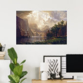 Bierstadt behoort tot de Sierra Nevada schilderije Poster (Thuiskantoor)