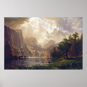 Bierstadt behoort tot de Sierra Nevada schilderije Poster