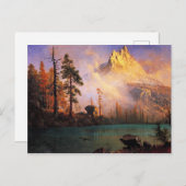 Bierstadt - bergmeer, kunstschilderij briefkaart (Voorkant / Achterkant)