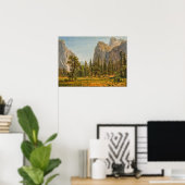 Bierstadt - Bruids sluier waterval Yosemite Valley Poster (Thuiskantoor)