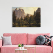 Bierstadt Cathedral Rocks Yosemite Painting Canvas Afdruk (Insitu (Woonkamer))