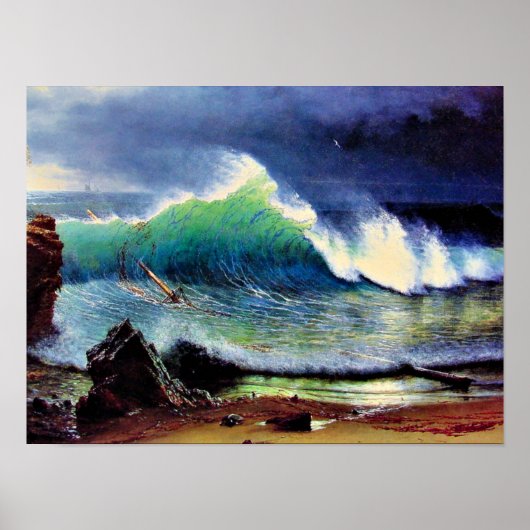 Bierstadt - De Shore of the Turquoise Zee Poster (Voorkant)