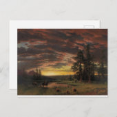  Bierstadt die Evening op de Prairie schildert Briefkaart (Voorkant / Achterkant)