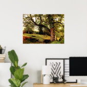 Bierstadt - Een spoor door de bomen Poster (Thuiskantoor)