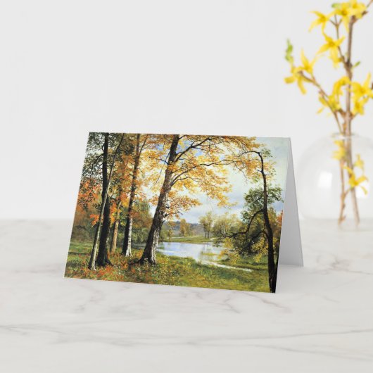 Bierstadt - Een stil meer, mooi schilderij, Kaart (Gele Bloem)