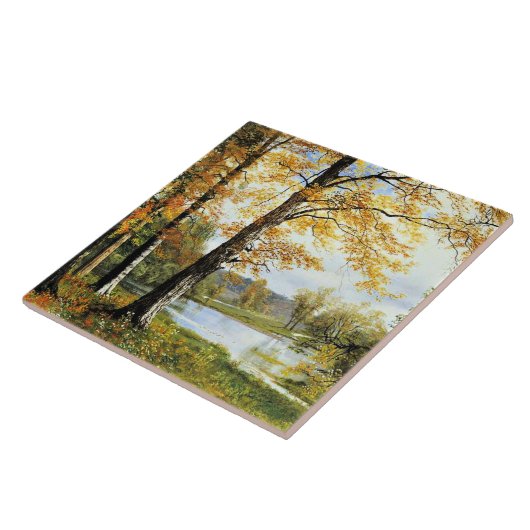 Bierstadt - een stil meer, tegeltje (Zijkant)