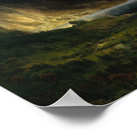 Bierstadt - een Storm in het Rocky-gebergte Poster (Hoek)