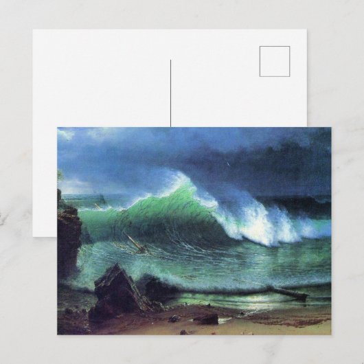 Bierstadt - Emerald Zee, fijn kunstschilderij, Briefkaart (Voorkant / Achterkant)