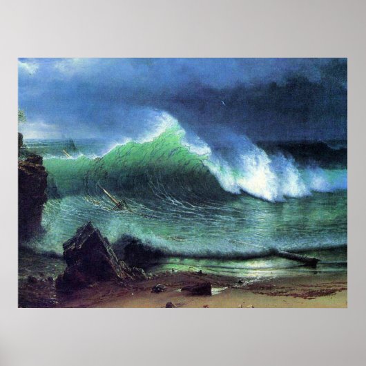 Bierstadt - Emerald Zee, fijn kunstschilderij, Poster (Voorkant)