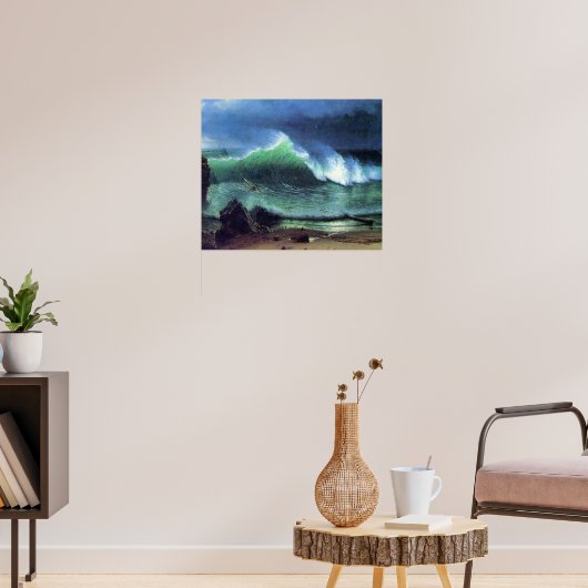 Bierstadt - Emerald Zee, fijn kunstschilderij, Poster (Woonkamer 3)