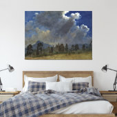 Bierstadt Fir Trees Storm Clouds Painting Canvas Afdruk (Insitu (Slaapkamer))