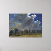 Bierstadt Fir Trees Storm Clouds Painting Canvas Afdruk (Voorkant)