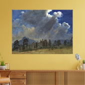 Bierstadt Fir Trees Storm Clouds Painting Canvas Afdruk (Insitu (Woonkamer))