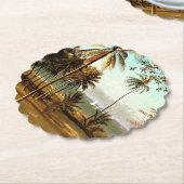 Bierstadt - Florida Scene, fine kunst schilderij,  Kartonnen Onderzetters (Gekanteld)