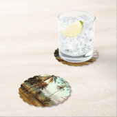 Bierstadt - Florida Scene, fine kunst schilderij,  Kartonnen Onderzetters (Insitu)