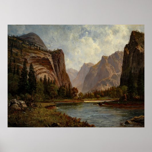 Bierstadt Gates of Yosemite Painting Poster (Voorkant)